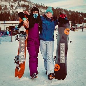 women bib overall insulated jumpsuit purple jumpsuit ski pants